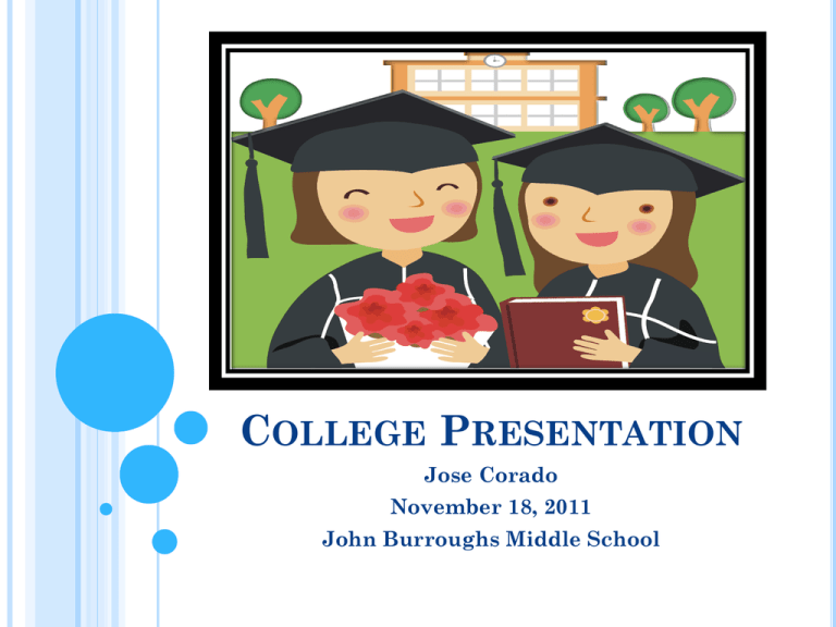 college presentation for middle school