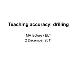 Teaching accuracy: drilling - NymE