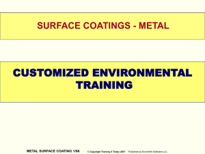 Surface Coatings - Metal
