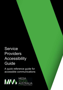 Service Providers Accessibility Guide