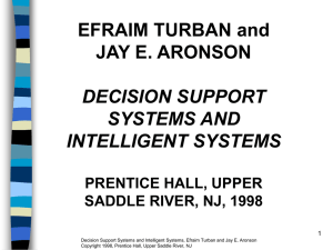 TURBAN, EFRAIM, and JAY E. ARONSON, DECISION SUPPORT