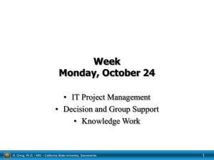 Project Management - California State University, Sacramento