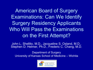 American Board of Surgery Examinations: Can We Identify Surgery