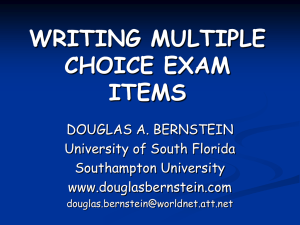 some suggestions for writing multiple choice exam items