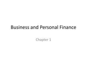 Business and Personal Finance