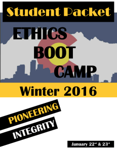 the ethics boot camp!