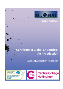Level 1 IntroductoryCert-in-GlobalCitizenship