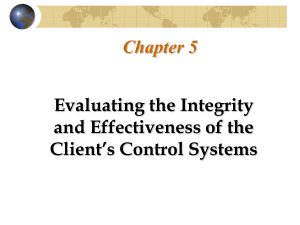 Chapter Five: Evaluating the Integrity and Effectiveness of the