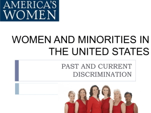 WOMEN AND MINORITIES IN THE UNITED STATES