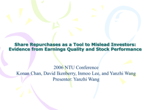 Share Repurchases as a Tool to Mislead Investors: Evidence from
