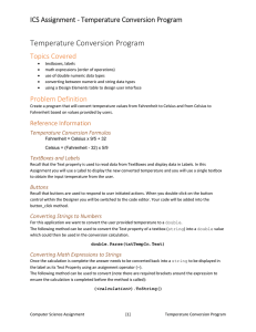 Temperature Conversion Program