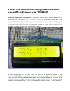 Celsius and Fahrenheit scale digital thermometer