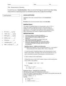 Name: Date: Pd:______ Title: Measurements in Chemistry Essential