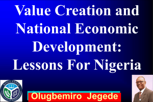 Value creation and national economic development