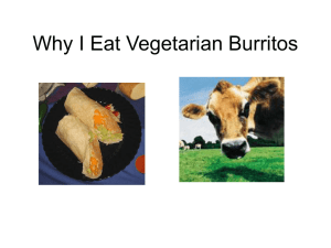 Why I Eat Vegetarian Burritos