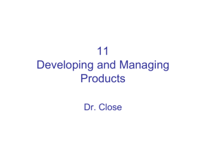 Chapter 11 Developing and Managing Products