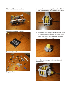 Hobby motor and robot chasses construction