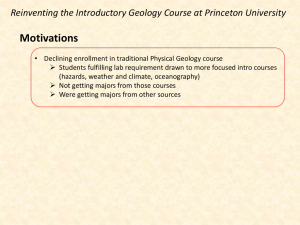 Reinventing the Introductory Geology Course at