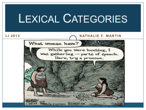 LI2013 (9) – Lexical Categories (for students)