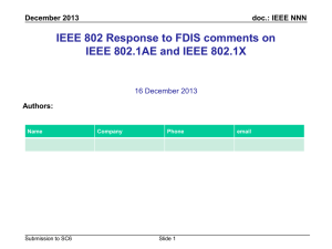 Switzerland NB comment CH.1 on IEEE 802.1AE