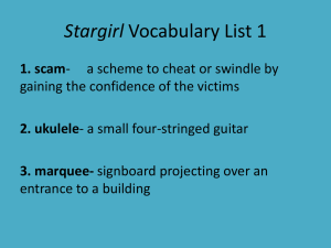 Stargirl Vocabulary List 1(all words)