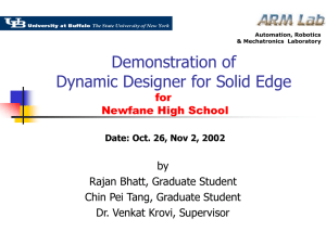 Dynamic Designer ® Demo (for Solid Edge)