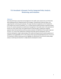 T21-Swaziland: A Dynamic Tool for Integrated Policy