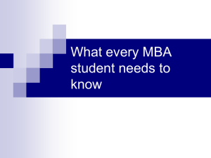 What Every MBA Student Should Know