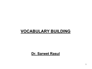 Vocabulary building