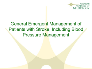 General Emergent Management of Patients with Acute Ischemic Stroke