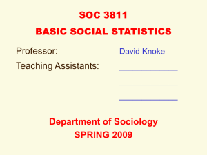 SOC 8311 Basic Social Statistics