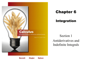 Calculus 6.1 lesson