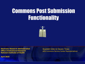 Commons Post Submission Functionality