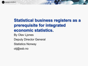 Integrated economic statistics