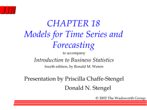 CHAPTER 16 Models for Time Series and Forecasting