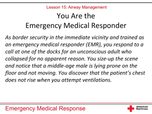 You Are the Emergency Medical Responder