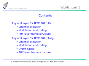 WLAN 3 (PHY layer operation)