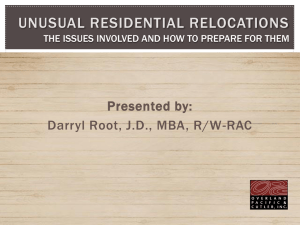 Special Needs and Care Facility Residential Relocations