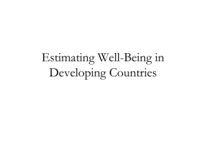 Estimating Well-being in Developing Countries