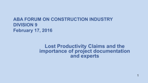 2016-02 Importance of Proj. Documentation in Pursuing Claims for
