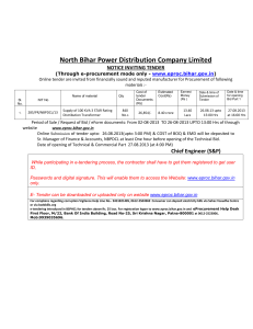 NIT No-285/PR/NBPDCL/2013 - Authorized Management Portal For