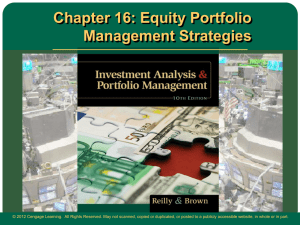 Lecture Presentation to accompany Investment Analysis & Portfolio