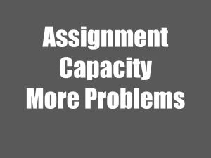 Assignment Capacity Problems