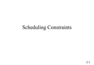 Propagation of resource constraints for scheduling