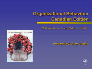 Organizational Behaviour Canadian Edition