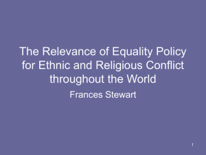 The Importance of Policies towards Horizontal Inequalities