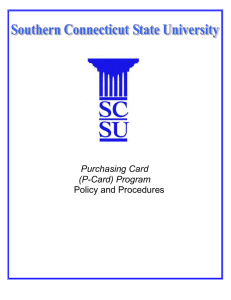 P-Card Manual - Southern Connecticut State University