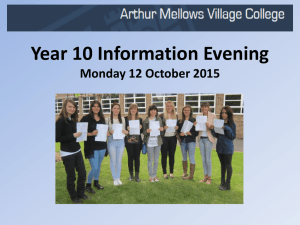 Year 10 Information Evening Presentation