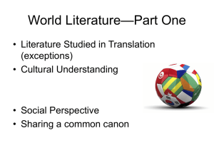 World Literature—Part One