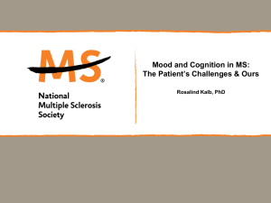 Mood and Cognition in MS - National Multiple Sclerosis Society